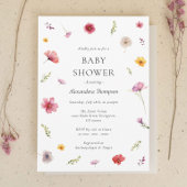 Spring Wildflower Baby in Bloom Baby shower Kaart