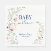 Spring Wildflower Baby in Bloom Baby shower Servet (Voorkant)