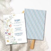 Spring Wildflower Baby in Bloom Invitation Kaart