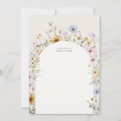 Spring Wildflower Baby shower Dank u kaart (Voorkant)