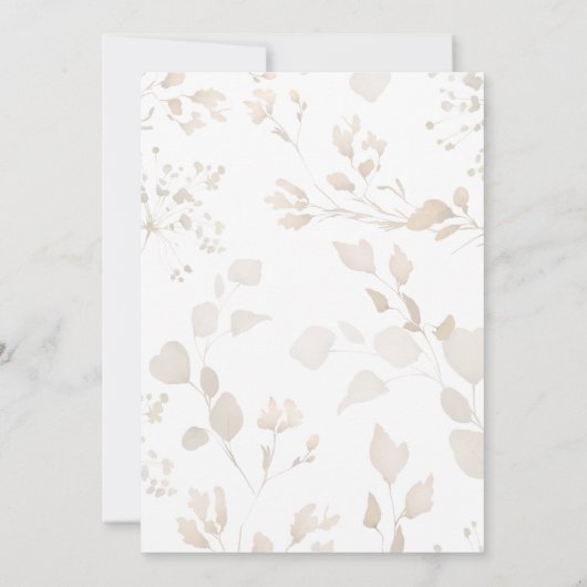 Spring Wildflower Baby shower Kaart (Achterkant)