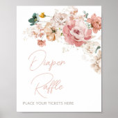 Spring Wildflower Baby shower Luier Raffle Poster (Voorkant)