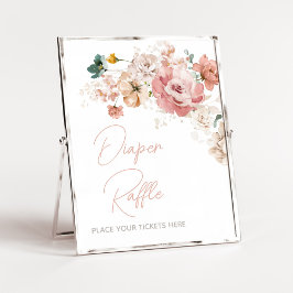 Spring Wildflower Baby shower Luier Raffle Poster