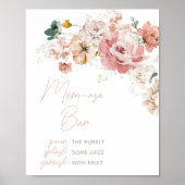 Spring Wildflower Baby shower Moeder Osa Bar Poster (Voorkant)