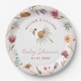 Spring Wildflower Baby shower Papieren Bordje