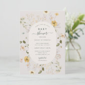 Spring Wildflower Baby shower Uitnodiging Kaart (Staand voorkant)