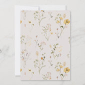 Spring Wildflower Baby shower Uitnodiging Kaart (Achterkant)