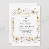 Spring Wildflower | Baby shower van bijen Kaart (Voorkant / Achterkant)