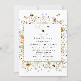 Spring Wildflower | Baby shower van bijen Kaart