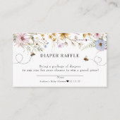 Spring Wildflower | Baby shower van bijen | Luier Informatiekaartje (Voorkant)