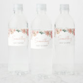 Spring Wildflower Baby shower Waterfles Etiket (Flessen)