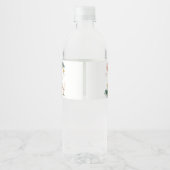 Spring Wildflower Baby shower Waterfles Etiket (Achterkant)