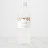 Spring Wildflower Baby shower Waterfles Etiket (Voorkant)