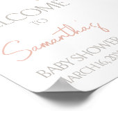 Spring Wildflower Baby shower Welkom Poster (Hoek)