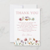 Spring Wildflower bedankje Bedankkaart (Voorkant)