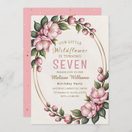 Spring Wildflower Birthday Party Kaart