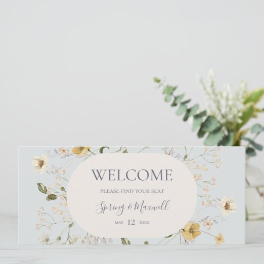 Spring Wildflower | Blauw draaiend zitrooster (Staand voorkant)