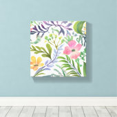 Spring Wildflower Bloemen | Bloemenvelden Canvas Afdruk (Insitu (Houten vloer))