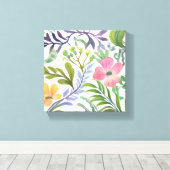 Spring Wildflower Bloemen | Bloemenvelden Canvas Afdruk (Insitu (Houten vloer))