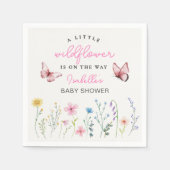 Spring Wildflower Bloemen Meisje Baby shower Servet (Voorkant)