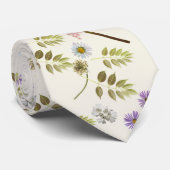 Spring Wildflower Bloemen Stropdas (Opgerold)