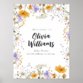 Spring wildflower bloemenwelkom Baby shower Poster (Voorkant)