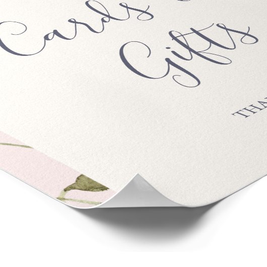 Spring Wildflower | Blush cards en cadeaubonnen Poster (Hoek)