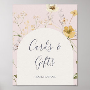 Spring Wildflower Blush cards en cadeaubonnen Poster