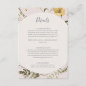 Spring Wildflower | Blush Details Enclosure Card Informatiekaartje (Voorkant)