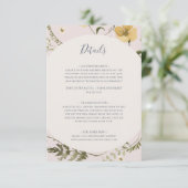 Spring Wildflower | Blush Details Enclosure Card Informatiekaartje (Staand voorkant)