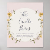 Spring Wildflower Blush deze kaars brandt bruiloft Poster (Voorkant)