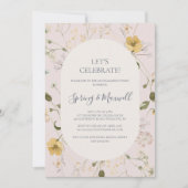 Spring Wildflower | Blush Let's Celebrate Invitati Kaart (Voorkant)