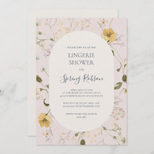 Spring Wildflower   Blush Lingerie Shower Kaart