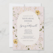 Spring Wildflower | Blush repesial Dinner Kaart (Voorkant)