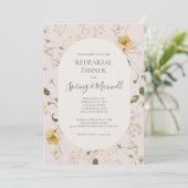 Spring Wildflower | Blush repesial Dinner Kaart (Staand voorkant)