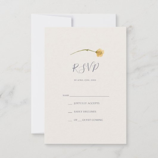 Spring Wildflower | Blush RSVP-kaart RSVP Kaartje (Voorkant)