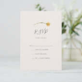 Spring Wildflower | Blush RSVP-kaart RSVP Kaartje (Staand voorkant)