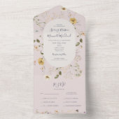 Spring Wildflower | Blush Seal and Send All In One Uitnodiging (Binnen)