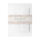 Spring Wildflower | Blush Weddenschap Uitnodigingen Wikkel (Voorkant Voorbeeld)