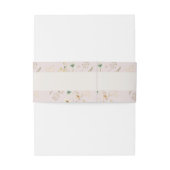 Spring Wildflower | Blush Weddenschap Uitnodigingen Wikkel (Achterkant Voorbeeld)