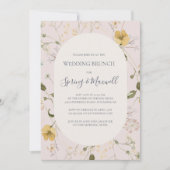 Spring Wildflower | Blush Wedding Brunch Kaart (Voorkant)