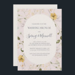 Spring Wildflower | Blush Wedding Brunch Kaart<br><div class="desc">Deze voorjaarsbloem | De brutale bruidsbruidsuitnodiging is ideaal voor je bijtende vintage boho brunch. Het ontwerp is voorzien van kleurrijke, elegante, minimalistische waterverf wilde bloemen. Het doet de kijker denken aan een klassieke eenvoudige bohemische zomertuinweide. Een hoogtepunt van het ontwerp is hoe de bloem en de groen minimaal en modern...</div>