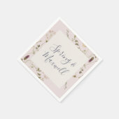 Spring Wildflower | Blush Wedding Napkins Servet (Hoek)