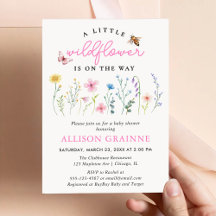 Spring Wildflower Boho Bloemen Meisje Baby shower
