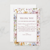 Spring Wildflower | Boho chique bruiloft | Dank u Informatiekaartje (Voorkant / Achterkant)