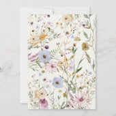 Spring Wildflower | Boho chique bruiloft Kaart (Achterkant)