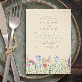 Spring Wildflower Boho Garden Wedding Kaart
