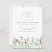 Spring Wildflower Boho Garden Wedding Kaart (Voorkant)