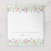Spring Wildflower Boho Garden Wedding Plaatskaartje (Buitenkant ongevouwen)