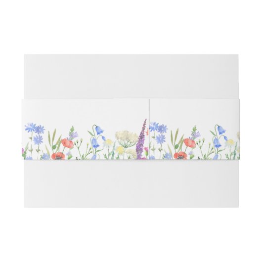 Spring Wildflower Boho Garden Wedding Uitnodigingen Wikkel (Achterkant Voorbeeld)